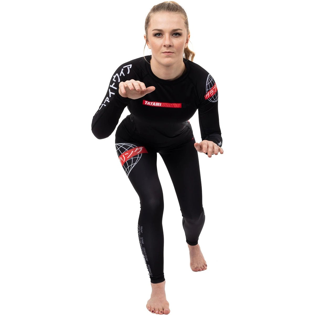 Tatami Fightwear Women's Global Long Sleeve Rashguard - XL - Black - Forza Sports