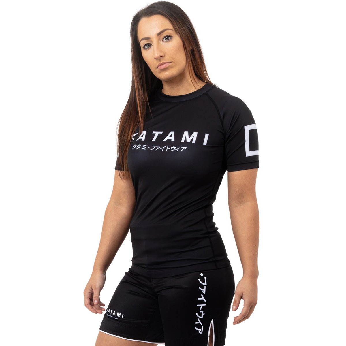 Tatami Fightwear Women's Katakana Short Sleeve Rashguard - Black - Forza Sports
