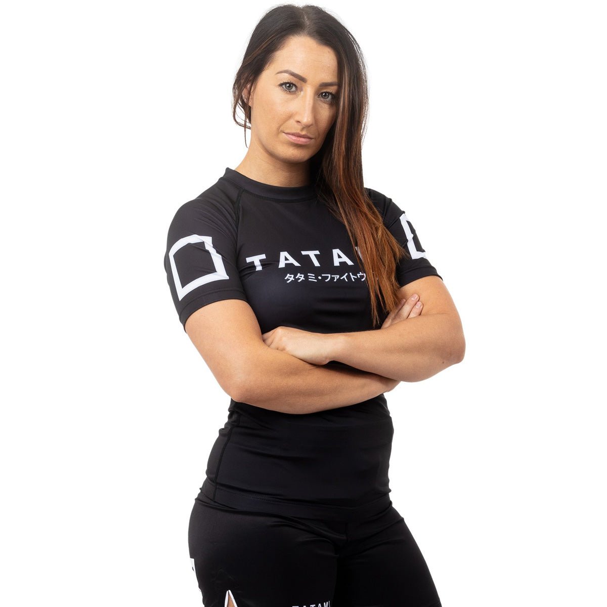 Tatami Fightwear Women's Katakana Short Sleeve Rashguard - Black - Forza Sports