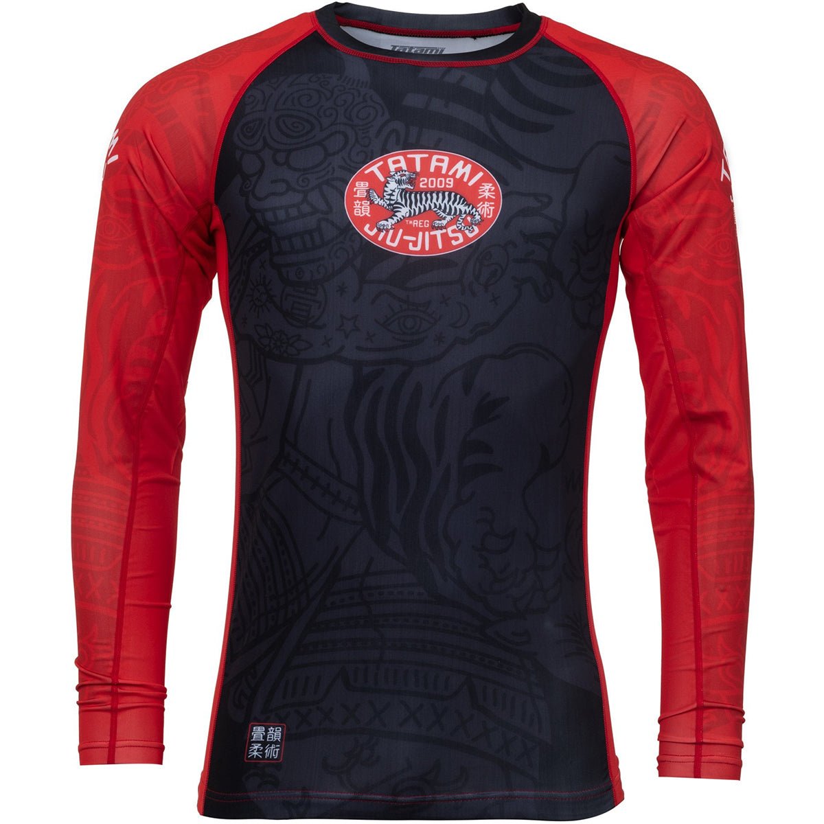 Tatami Fightwear Takedown Tiger Eco Tech Recycled Long Sleeve Rashguard - Black - Forza Sports