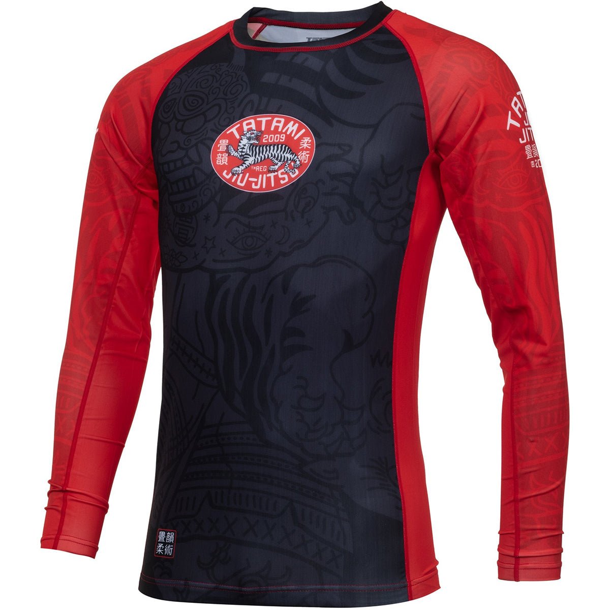Tatami Fightwear Takedown Tiger Eco Tech Recycled Long Sleeve Rashguard - Black - Forza Sports