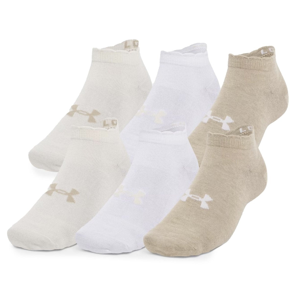 Under Armour Essential Low-Cut Socks 6-Pack - City Khaki/White - Forza Sports