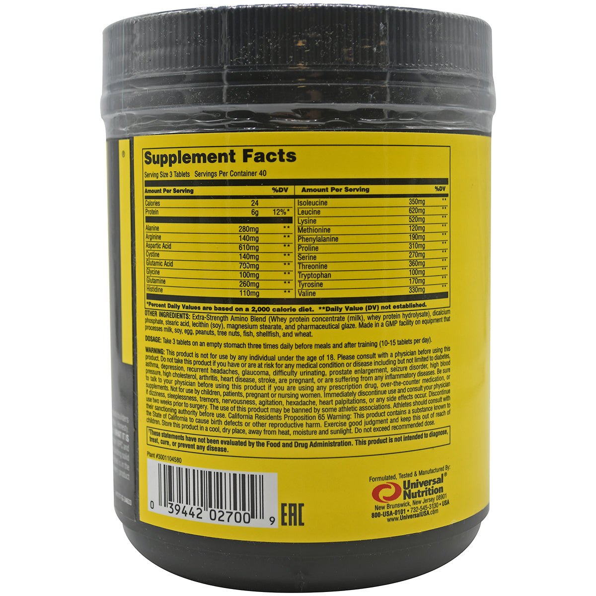 Universal Nutrition Amino 2700 Dietary Supplement - Forza Sports