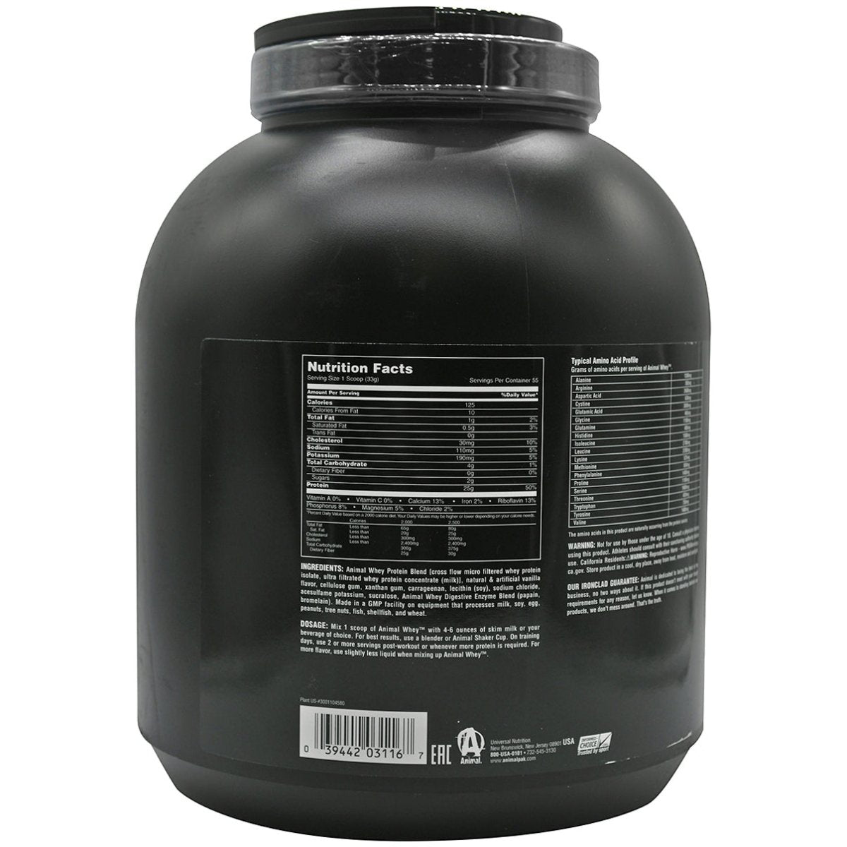 Universal Nutrition Animal Whey - 54 Servings - Vanilla - Forza Sports