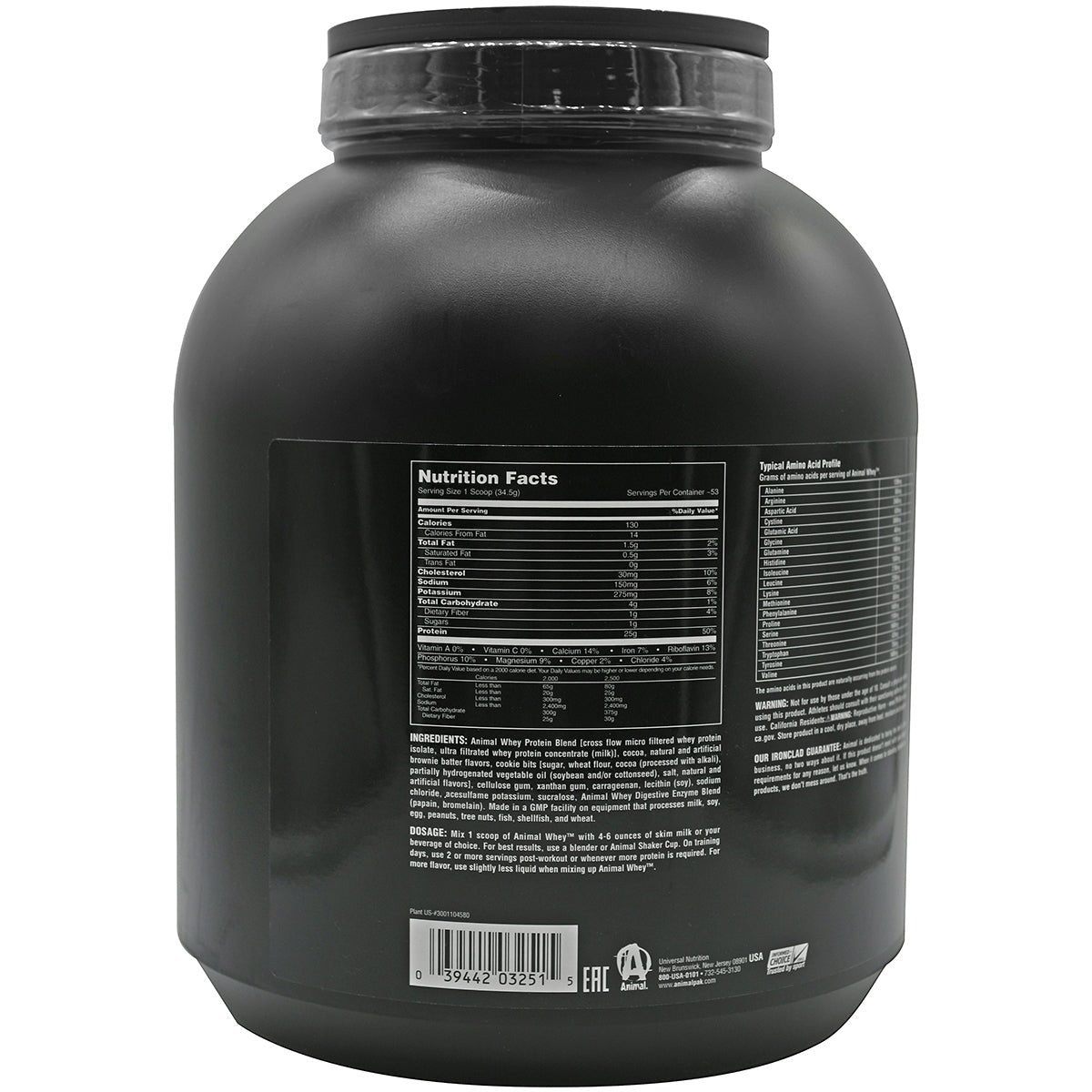 Universal Nutrition Animal Whey - 54 Servings - Brownie Batter - Forza Sports
