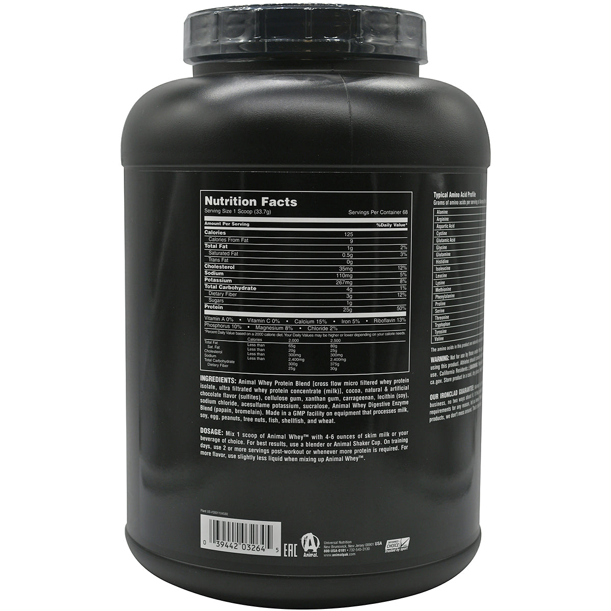 Universal Nutrition Animal Whey - 68 Servings - Chocolate Universal Nutrition