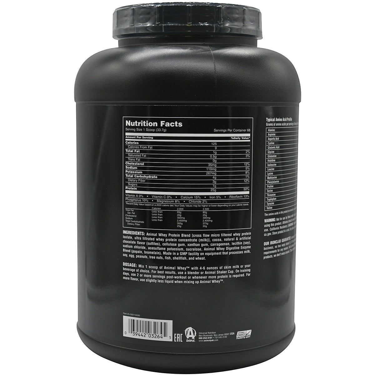 Universal Nutrition Animal Whey Dietary Supplement - 68 Servings - Forza Sports