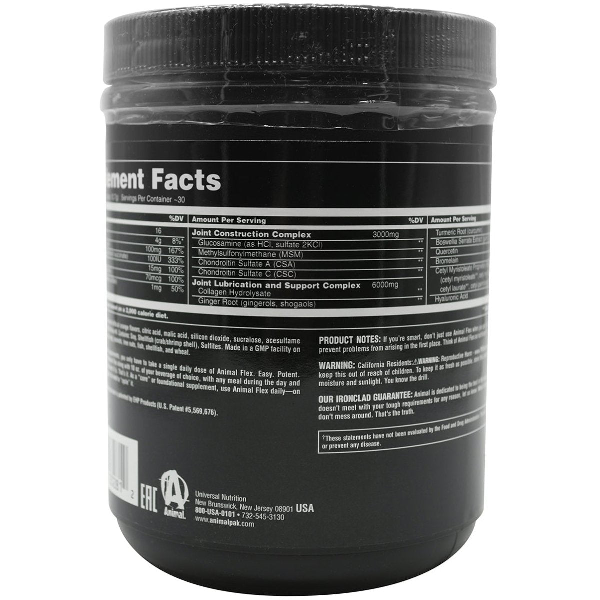 Universal Nutrition Animal Flex Powder Dietary Supplement - Orange - Forza Sports