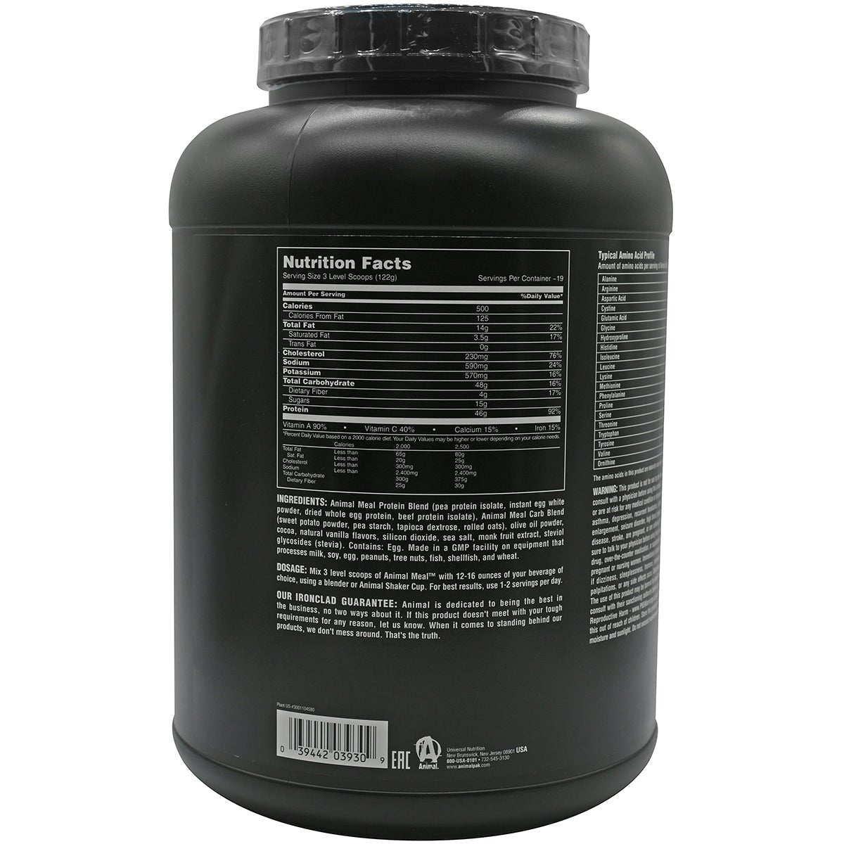 Universal Nutrition Animal Meal Dietary Supplement - 20 Servings - Forza Sports