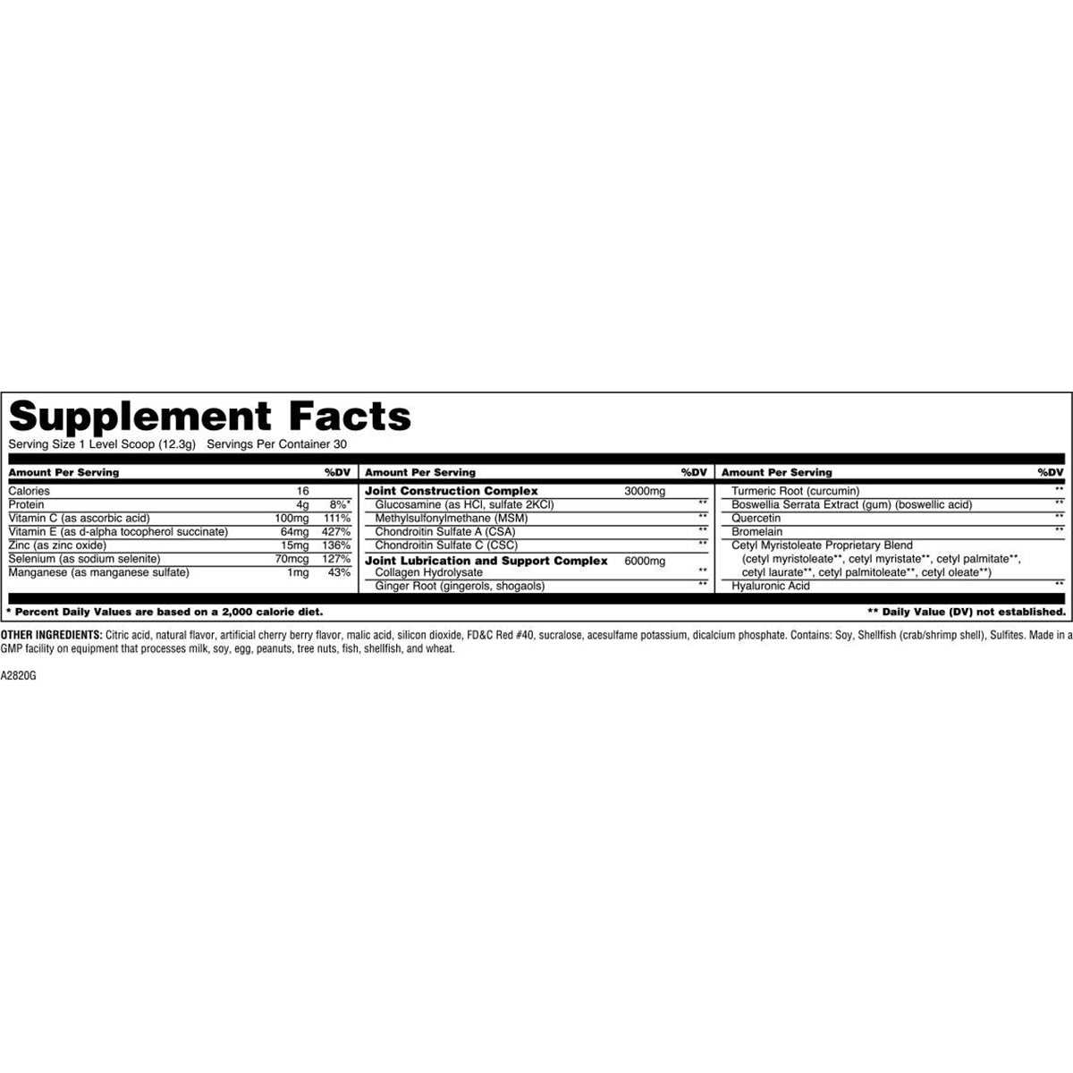 Universal Nutrition Animal Flex Powder Dietary Supplement - Cherry Berry - 369g - Forza Sports
