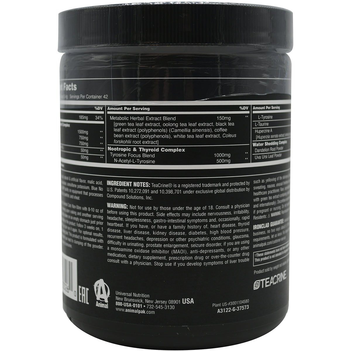 Universal Nutrition Animal Cuts Non - Stimulant Powder Dietary Supplement - Forza Sports