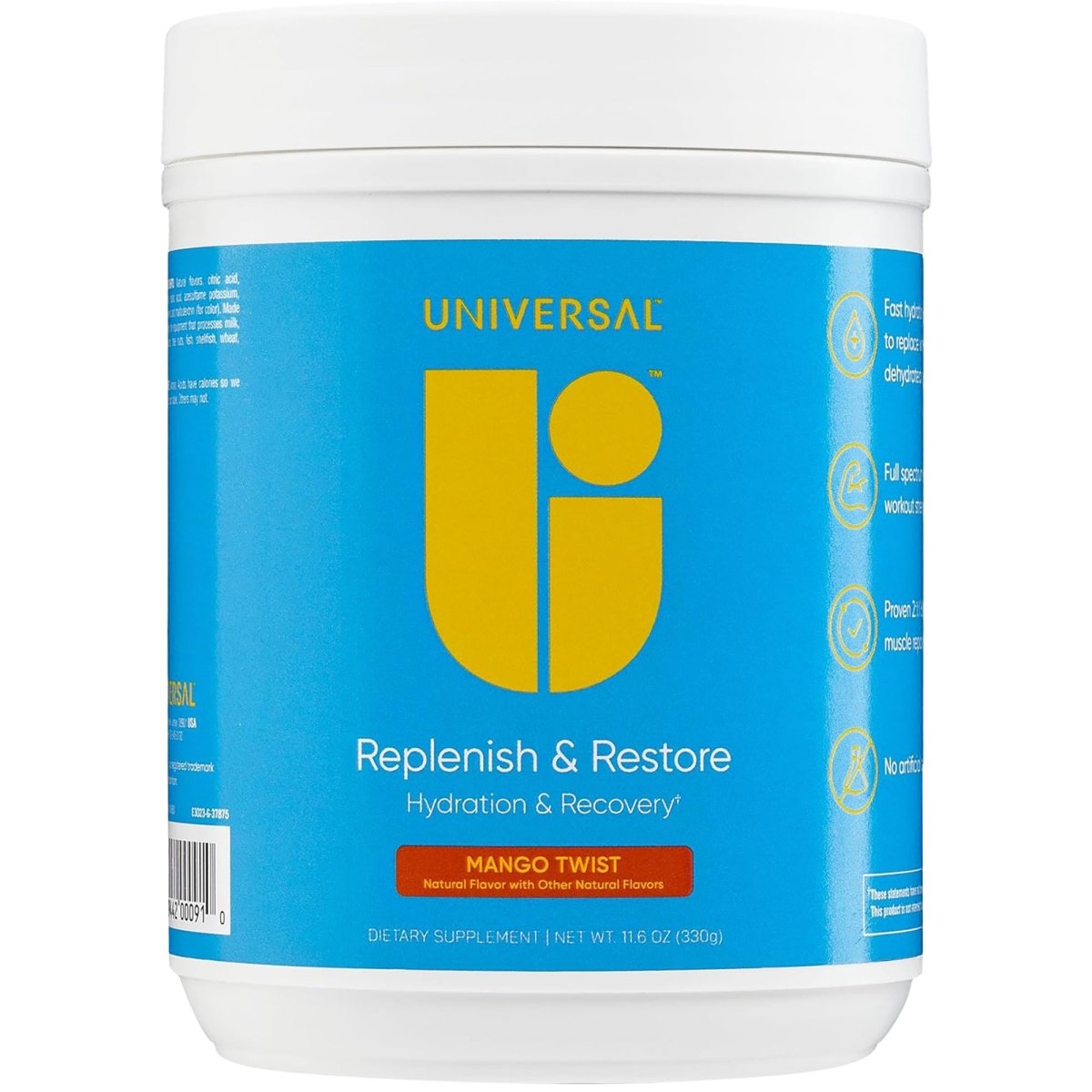 Universal 11.6 oz. Replenish and Restore Powder Dietary Supplement - Forza Sports