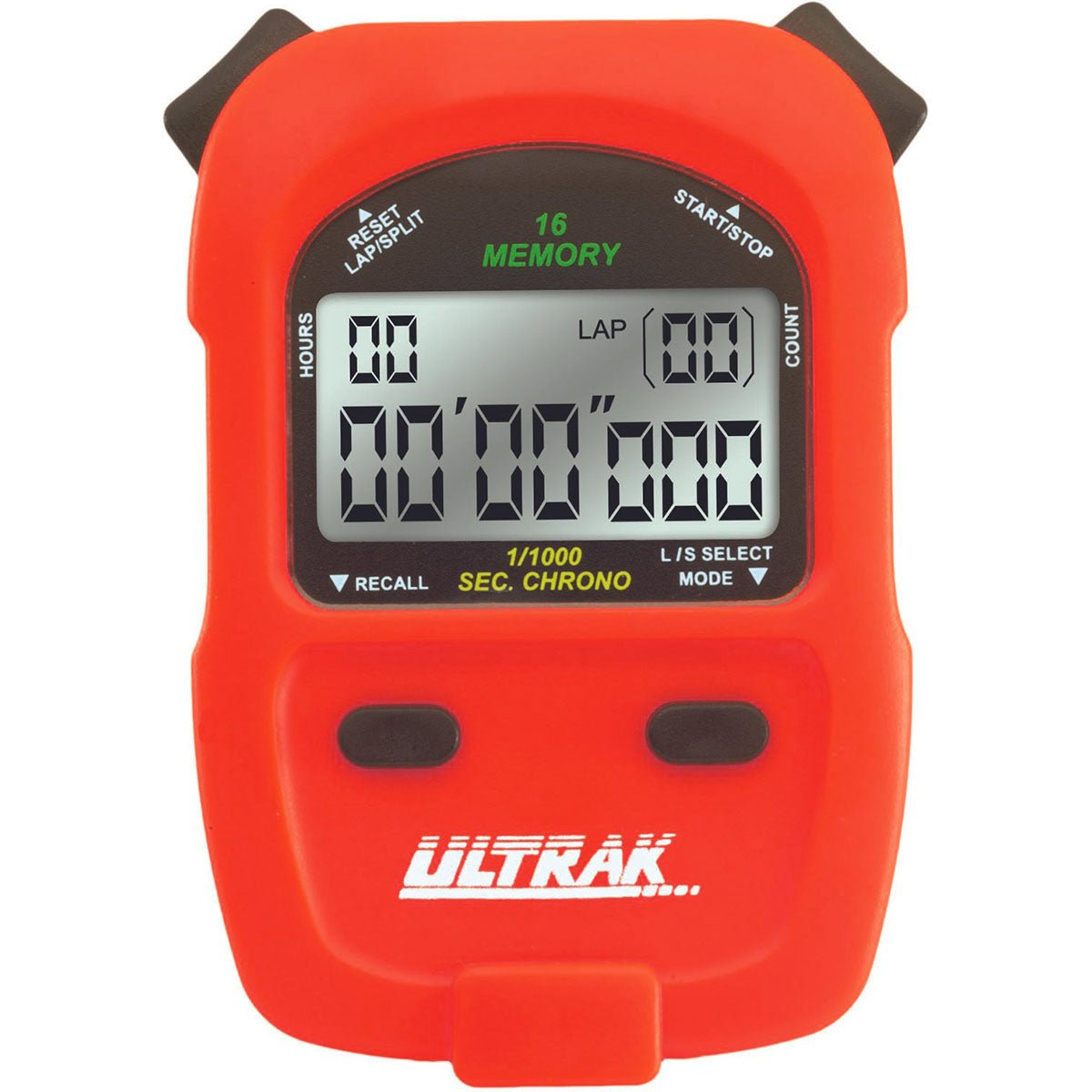 Ultrak 460 - 16 Lap or Cumulative Split Memory Stopwatch - Forza Sports