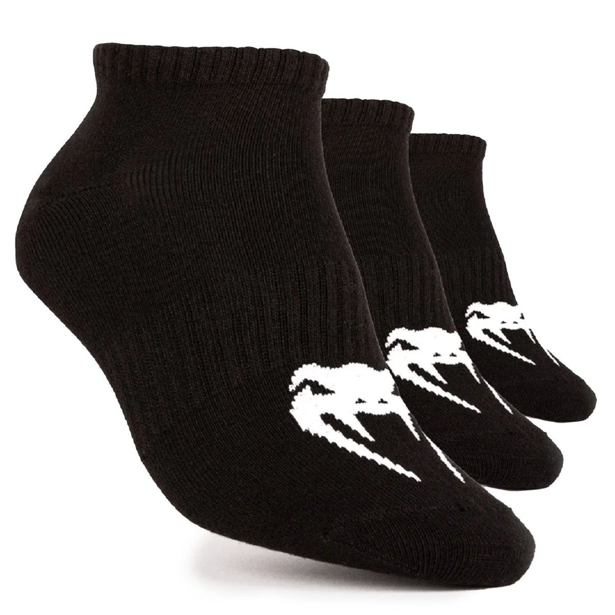 Venum Classic Footlet Socks 3-Pack - Black/White - Forza Sports