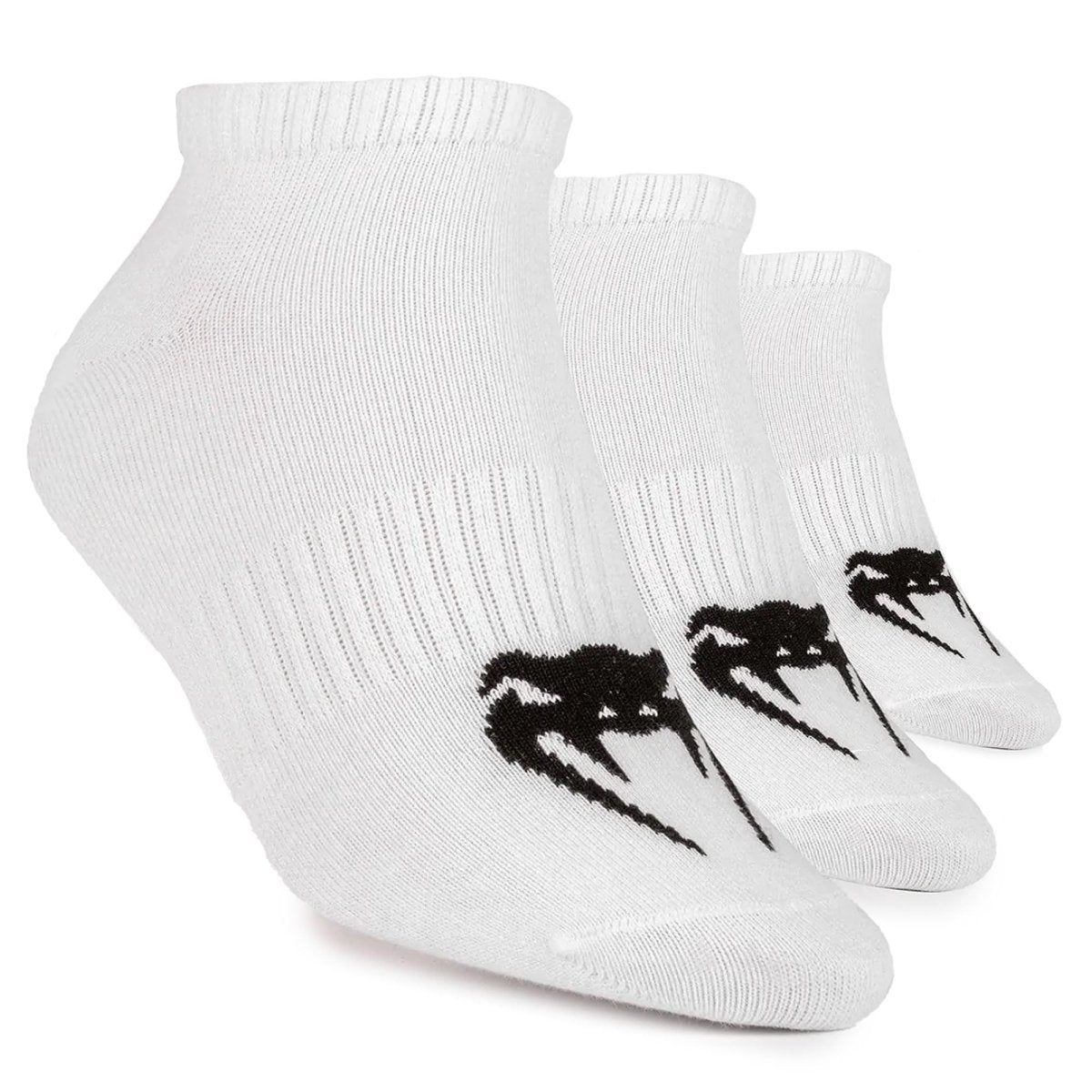 Venum Classic Footlet Socks 3-Pack - White/Black - Forza Sports