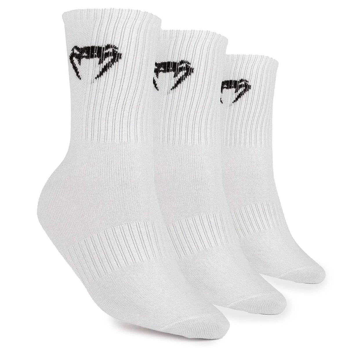 Venum Classic Socks 3-Pack - White/Black - Forza Sports