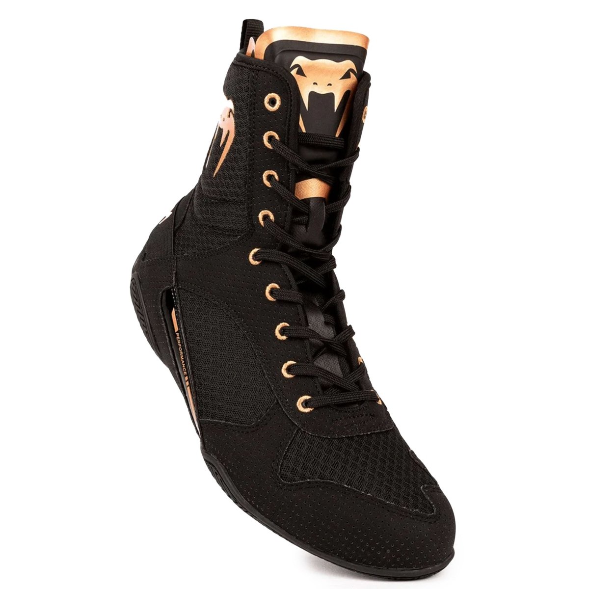 Venum Elite Boxing Shoes - Black/Bronze - Forza Sports