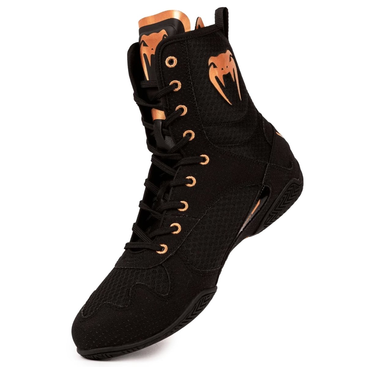 Venum Elite Boxing Shoes - Black/Bronze - Forza Sports