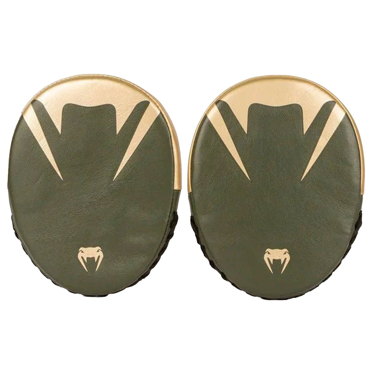 Venum Pro Boxing Flat Punch Mitts - Khaki/Gold - Forza Sports