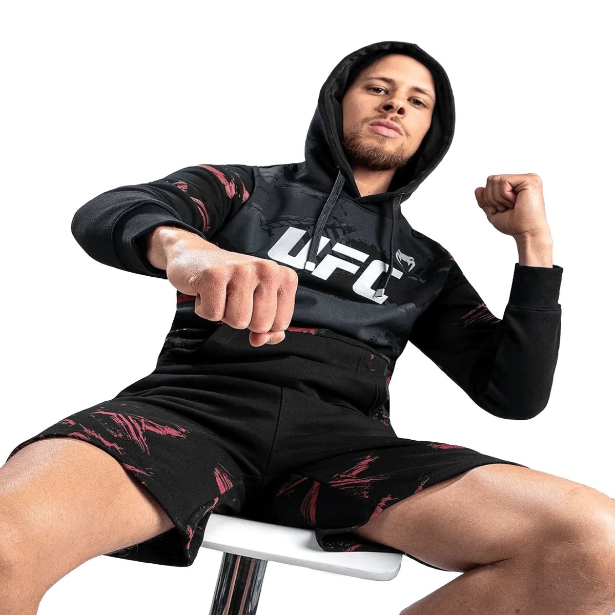 Venum UFC Authentic Fight Week 2.0 Pullover Hoodie - Black/Red - Forza Sports
