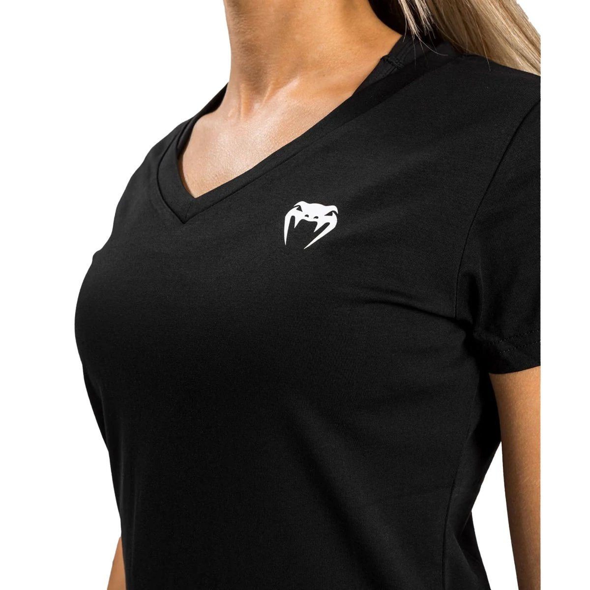 Venum Women's Essential V-Neck T-Shirt - Black - Forza Sports