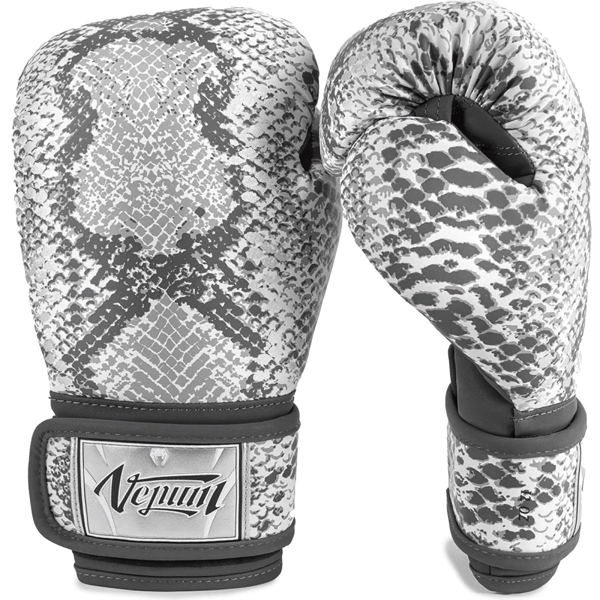 Venum Women's White Snake Hook and Loop Boxing Training Gloves - Forza Sports