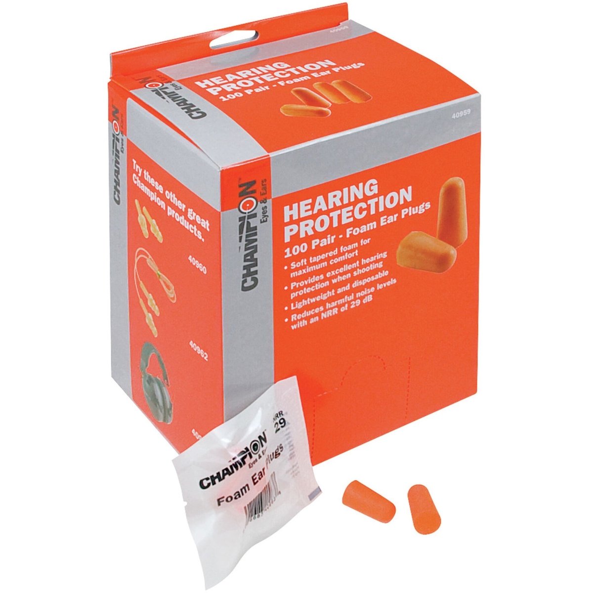 Champion Molded Foam Ear Plugs for Shooting - Forza Sports