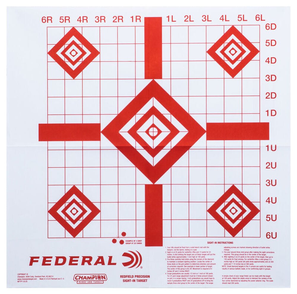 Champion Redfield Precision Sight - In Targets - 100 - Pack - Forza Sports