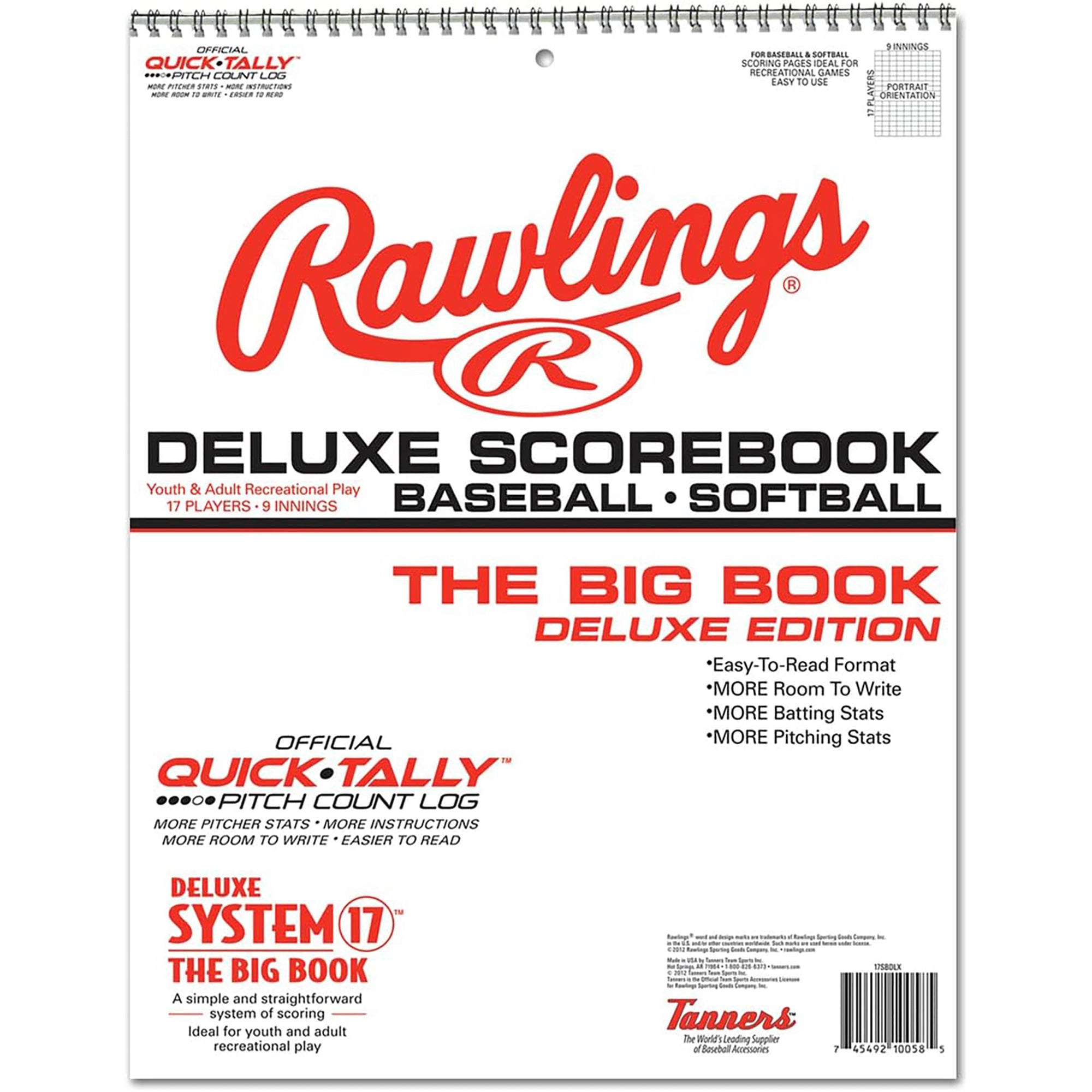 Rawlings System-17 Deluxe Baseball/Softball Scorebook Rawlings