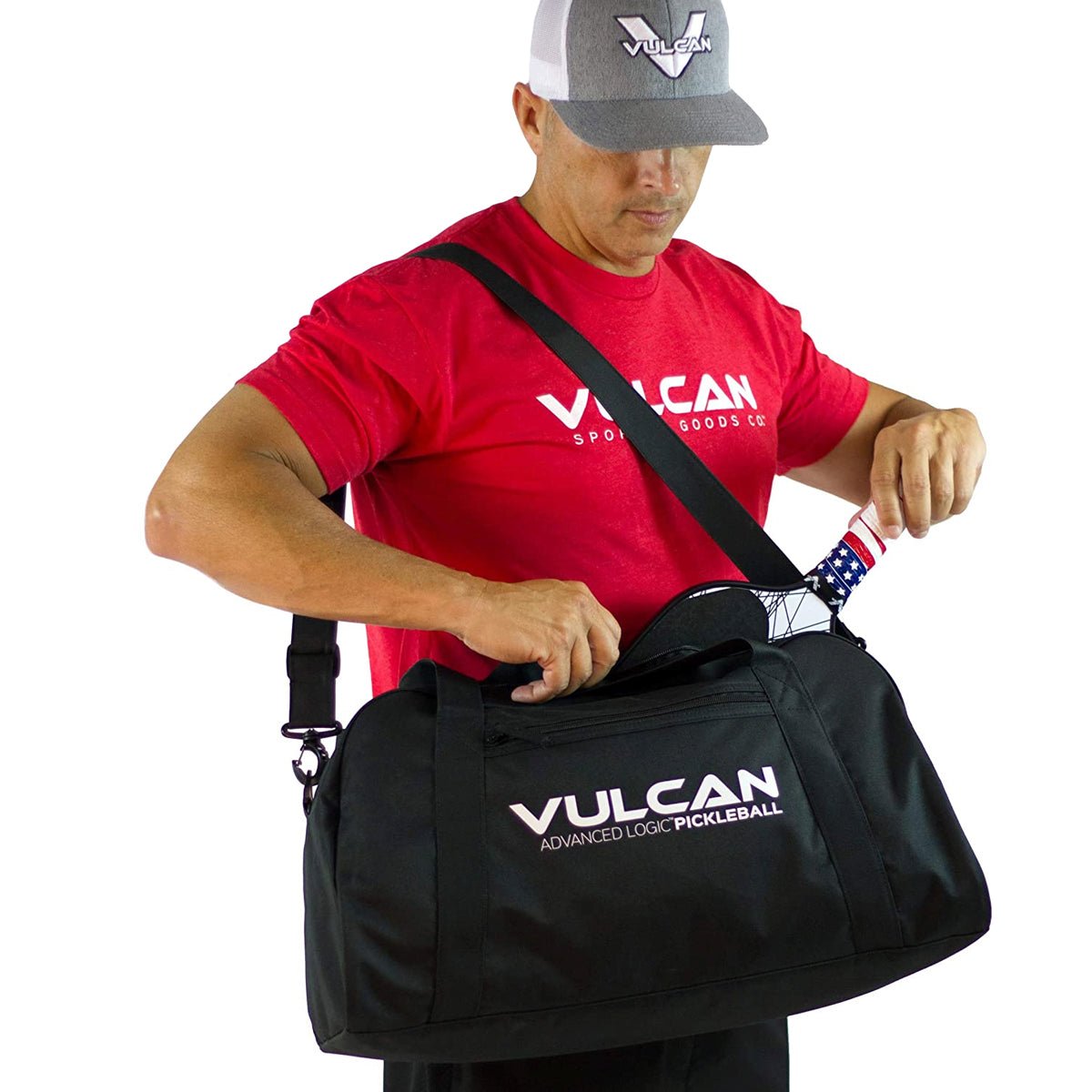 Vulcan Pickleball Duffel Bag - Black - Forza Sports
