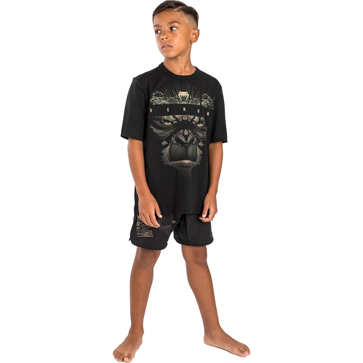 Venum Kid's Gorilla Jungle T-Shirt - Sand/Black - Forza Sports