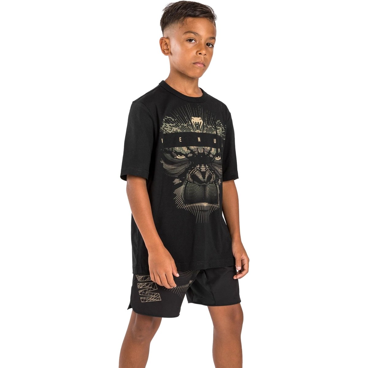 Venum Kid's Gorilla Jungle T-Shirt - Sand/Black - Forza Sports