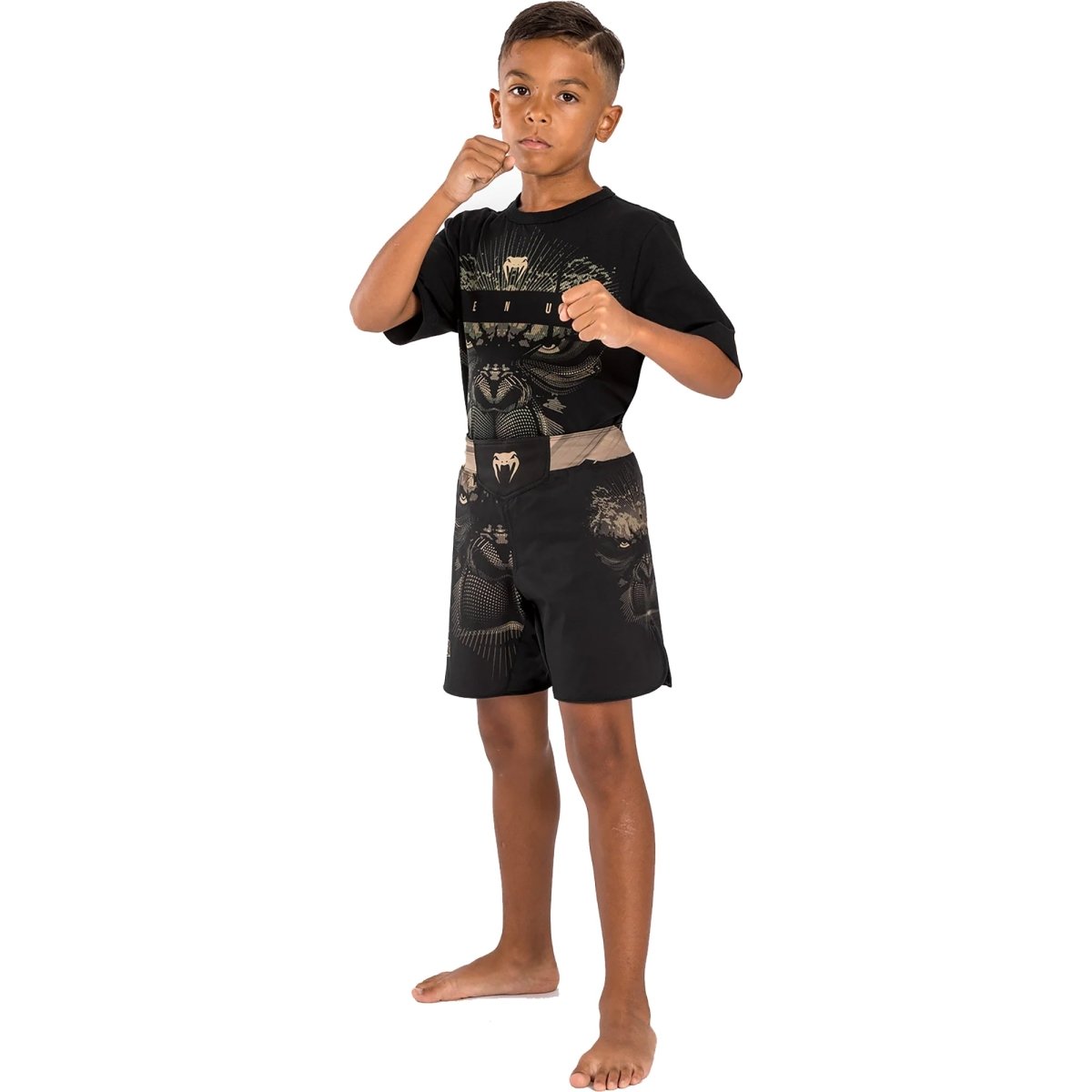 Venum Kid's Gorilla Jungle Fight Shorts - Sand/Black - Forza Sports