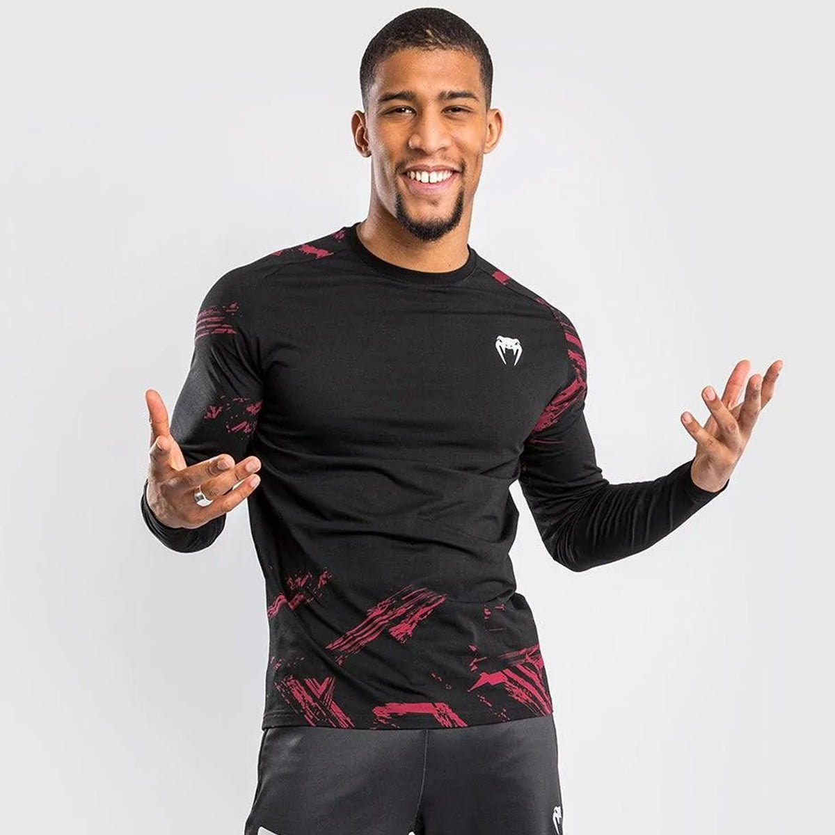 Venum UFC Authentic Fight Week 2.0 Long Sleeve T-Shirt - Black/Red - Forza Sports