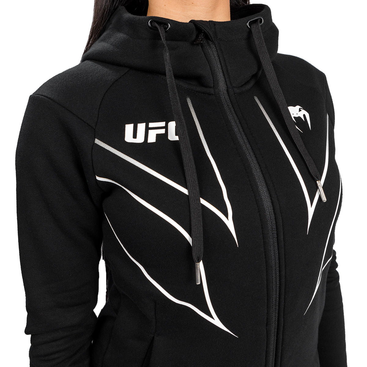 Venum Women's UFC Fight Night 2.0 Replica Full Zip Hoodie - Black Venum