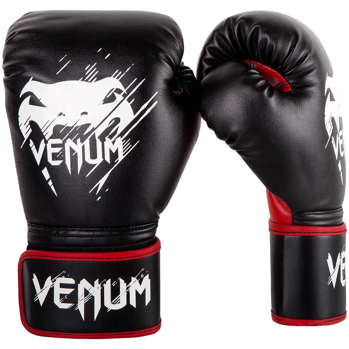 Venum Kids Contender Training Boxing Gloves - Black/Red - Forza Sports