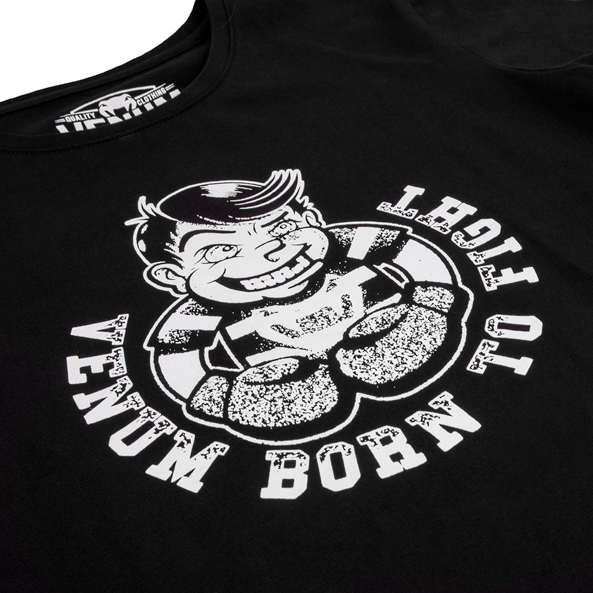 Venum Kids Born to Fight Short Sleeve T-Shirt - Black/White - Forza Sports