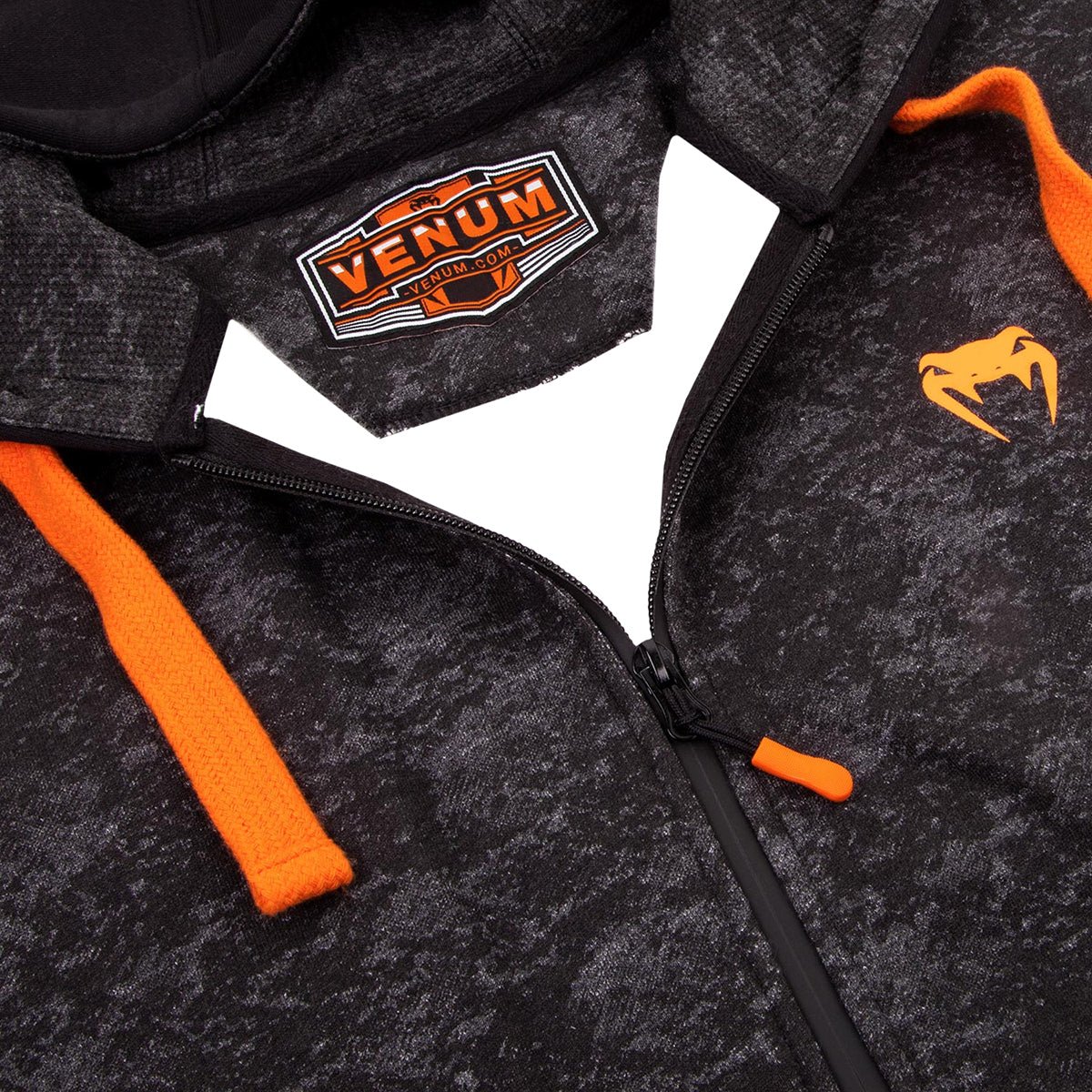 Venum Tramo Zip - Up Sleeveless MMA Hoodie - Black/Gray - Forza Sports
