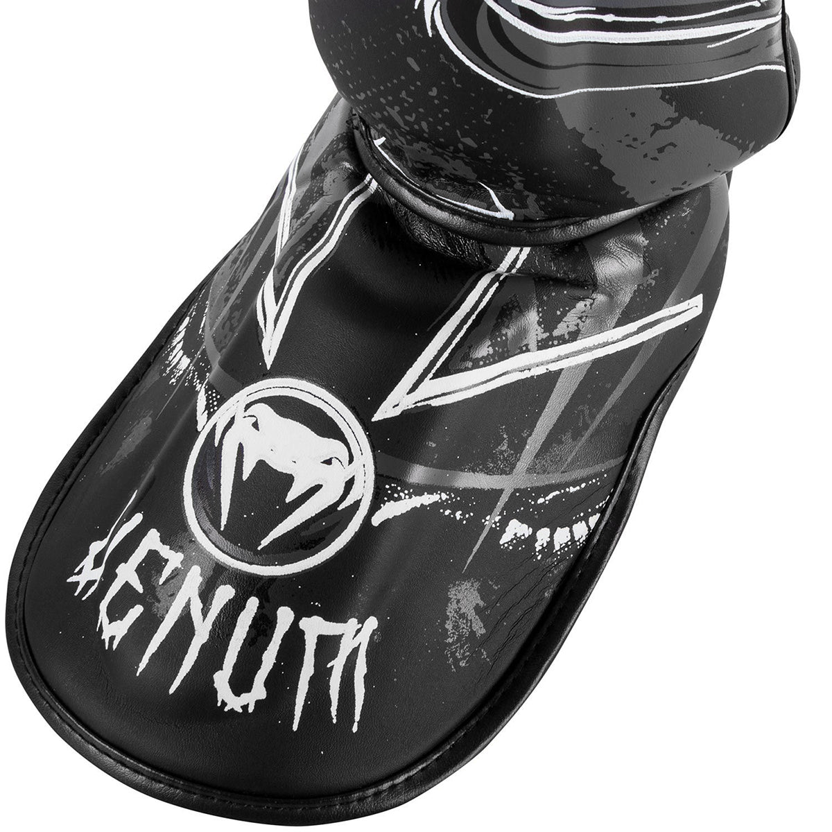 Venum Gladiator 3.0 Protective Shin Guards - Black/White - Forza Sports