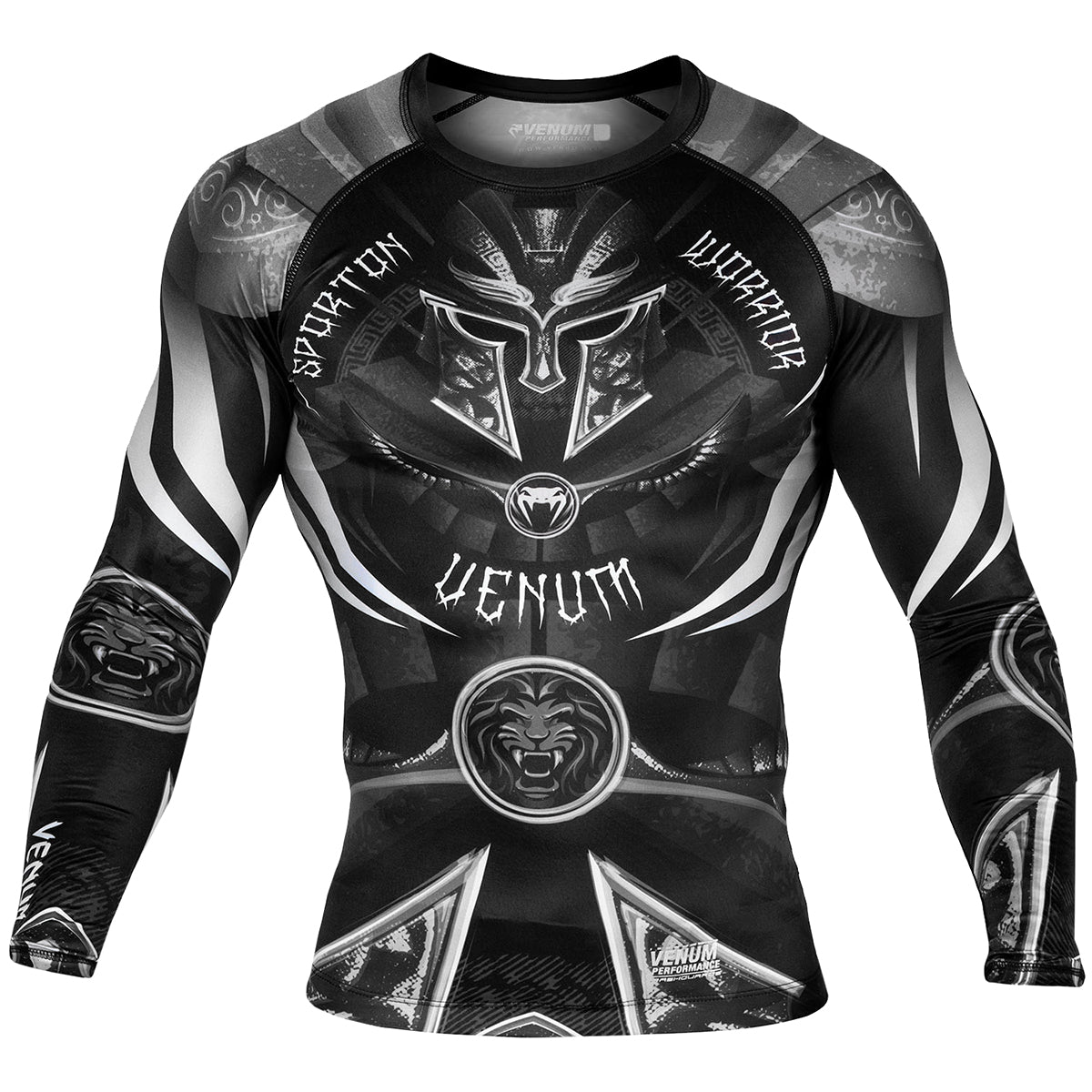 venum gladiator 3.0 rashguard - Black/White - Forza Sports
