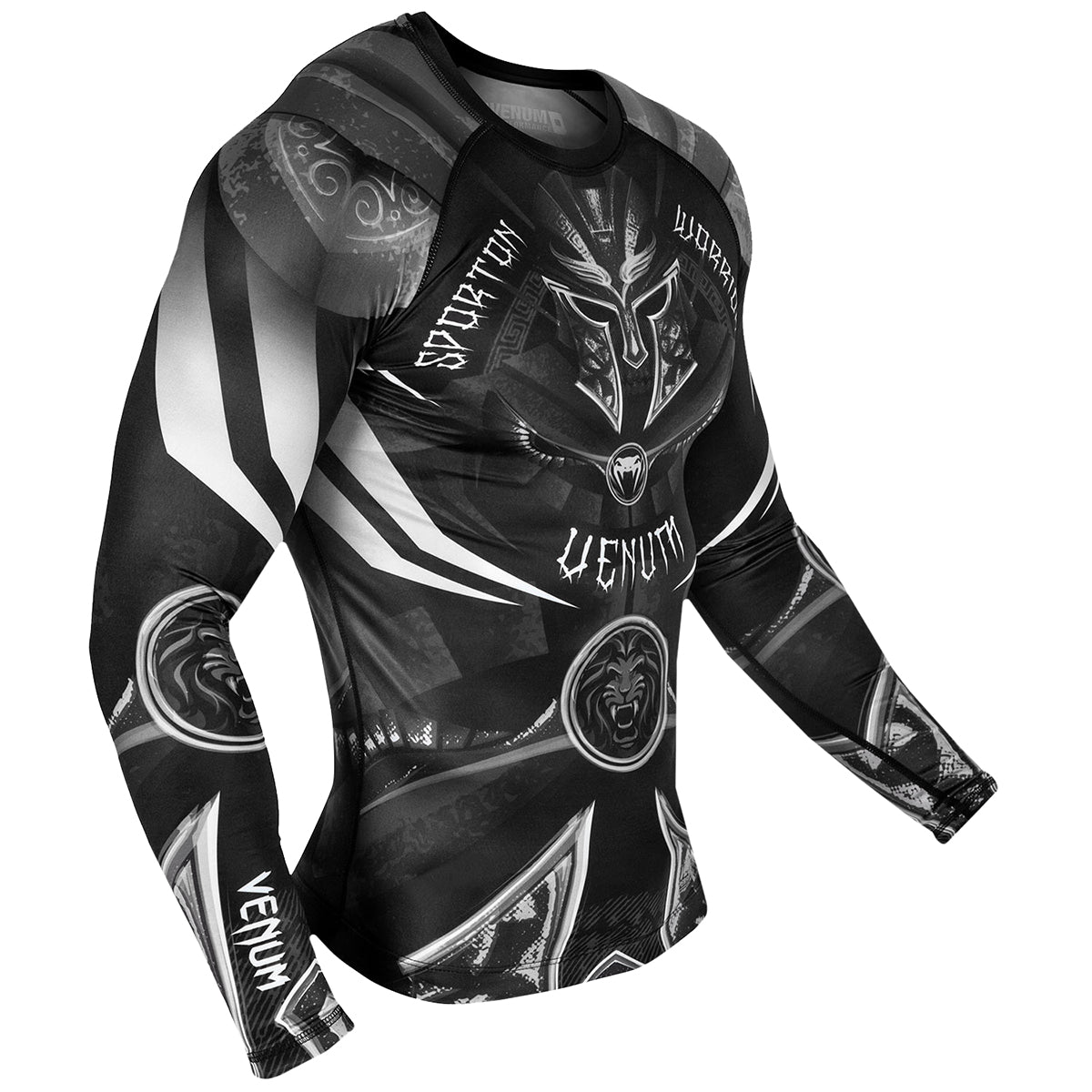 venum gladiator 3.0 rashguard - Black/White - Forza Sports