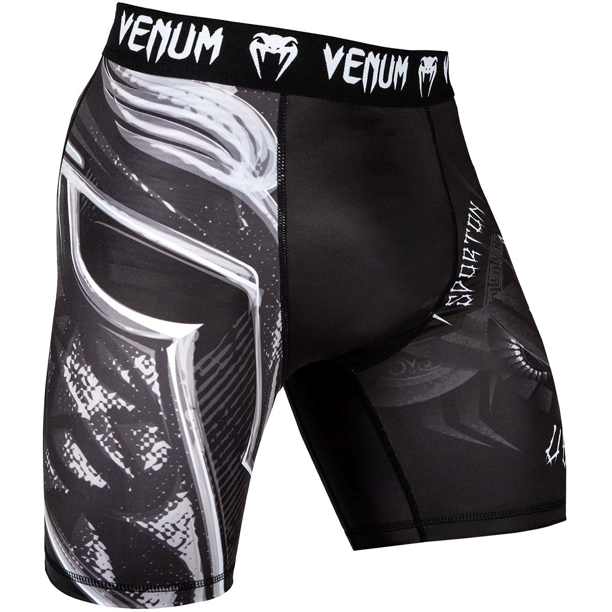 Venum Gladiator 3.0 Compression Vale Tudo Shorts - Black/White - Forza Sports