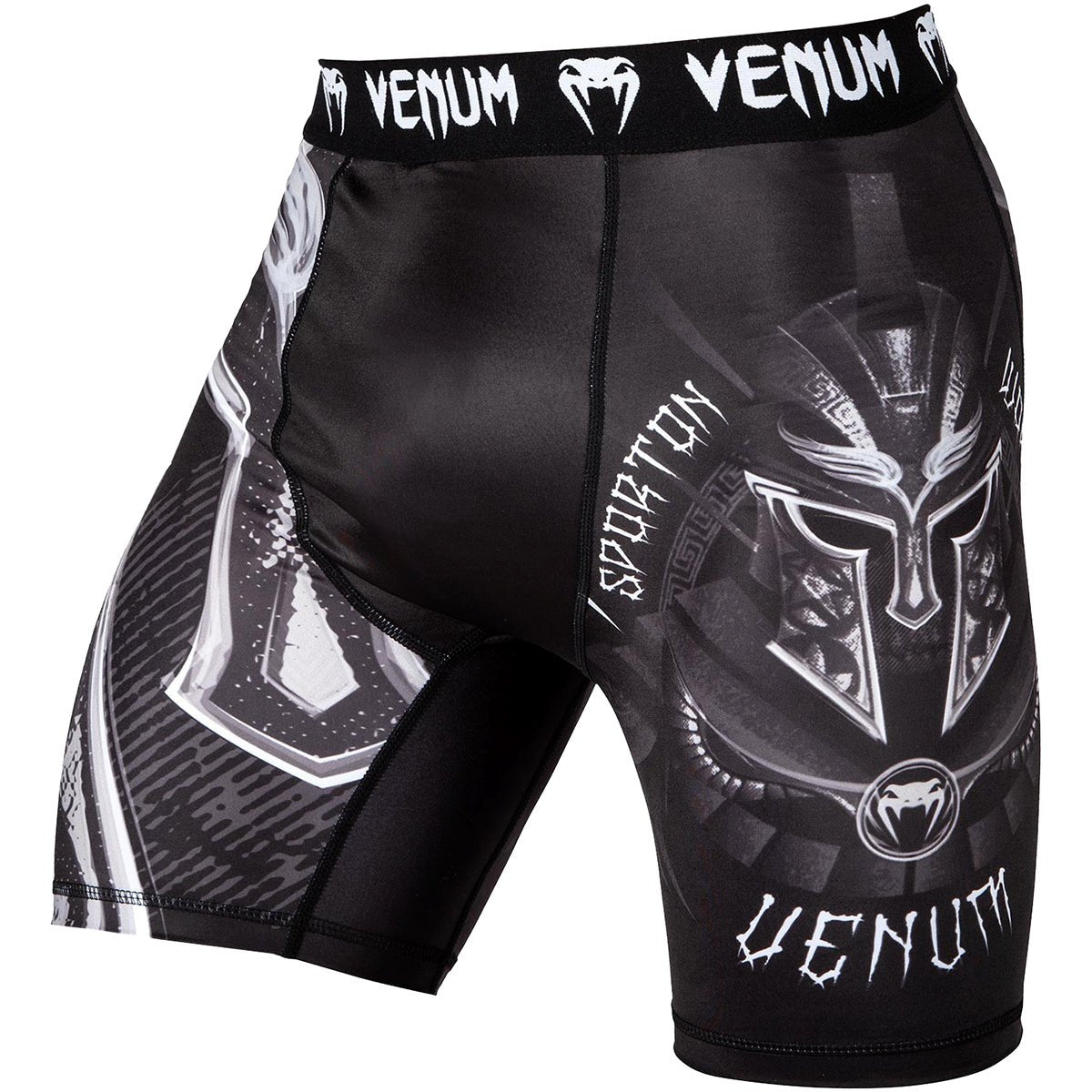 Venum Gladiator 3.0 Compression Vale Tudo Shorts - Black/White - Forza Sports