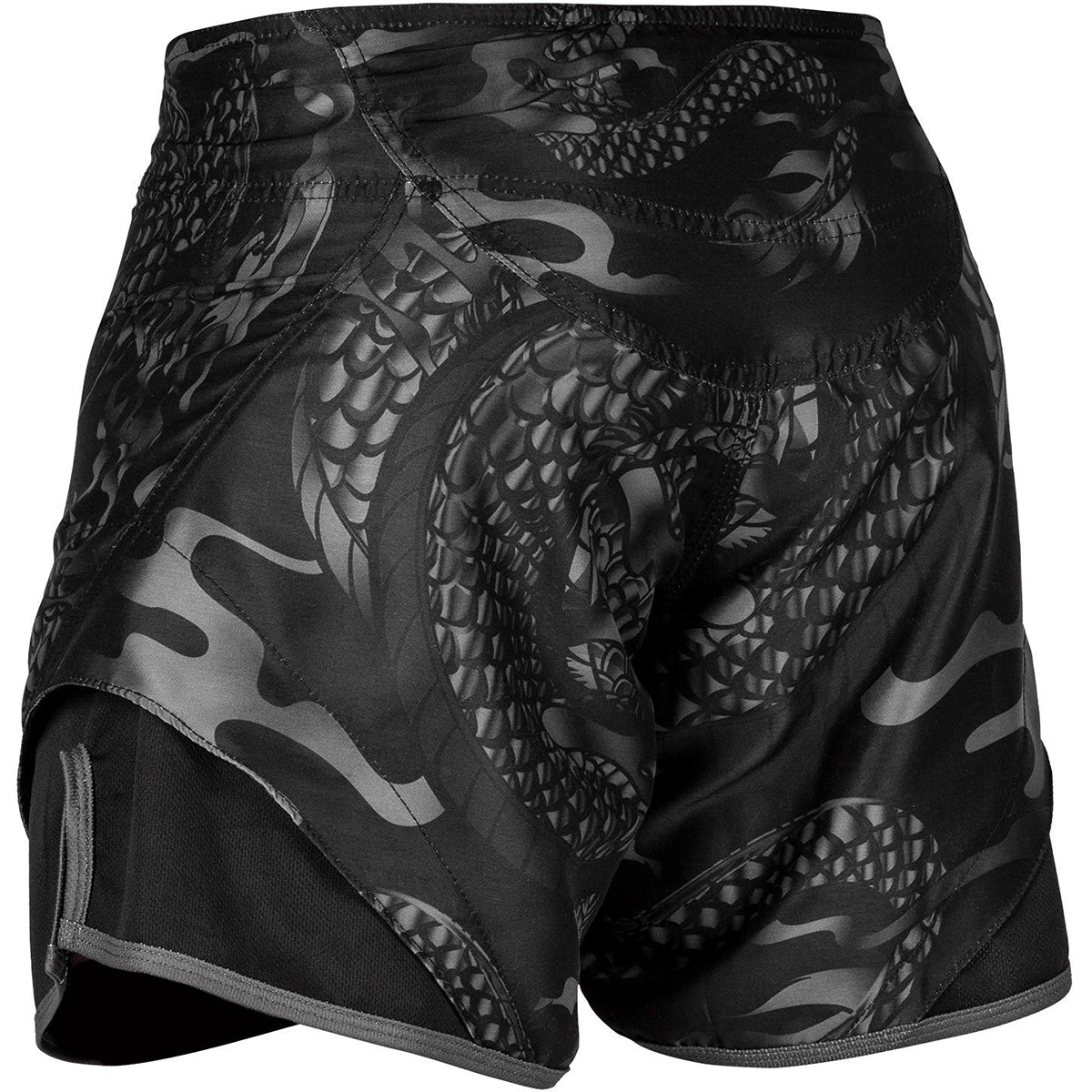 Venum Dragon's Flight MMA Fight Shorts - Black/Black - Forza Sports