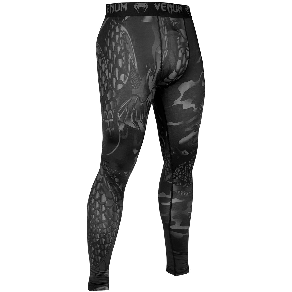 Venum Dragon's Flight Compression Spats - Black/Black - Forza Sports