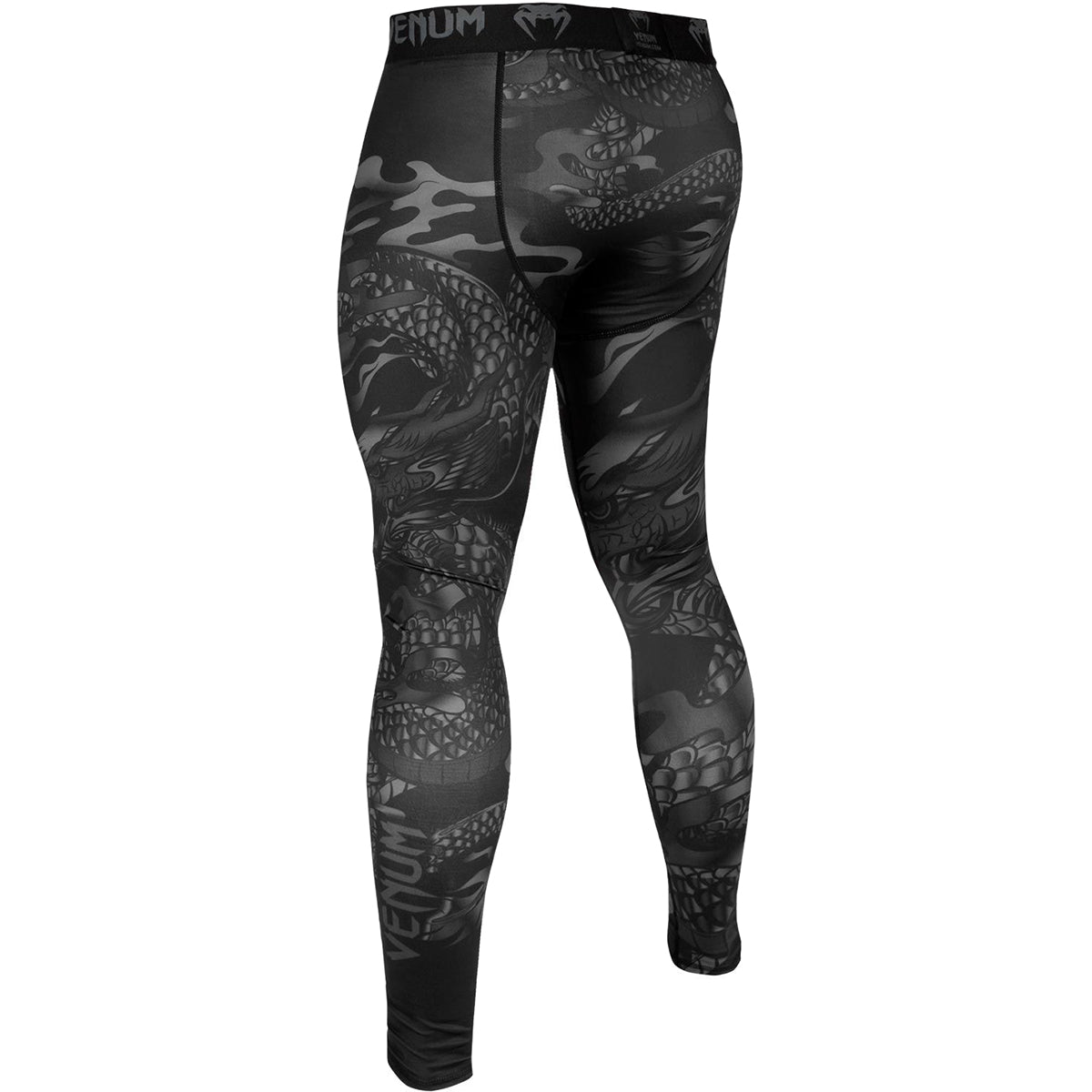 Venum Dragon's Flight Compression Spats - Black/Black - Forza Sports