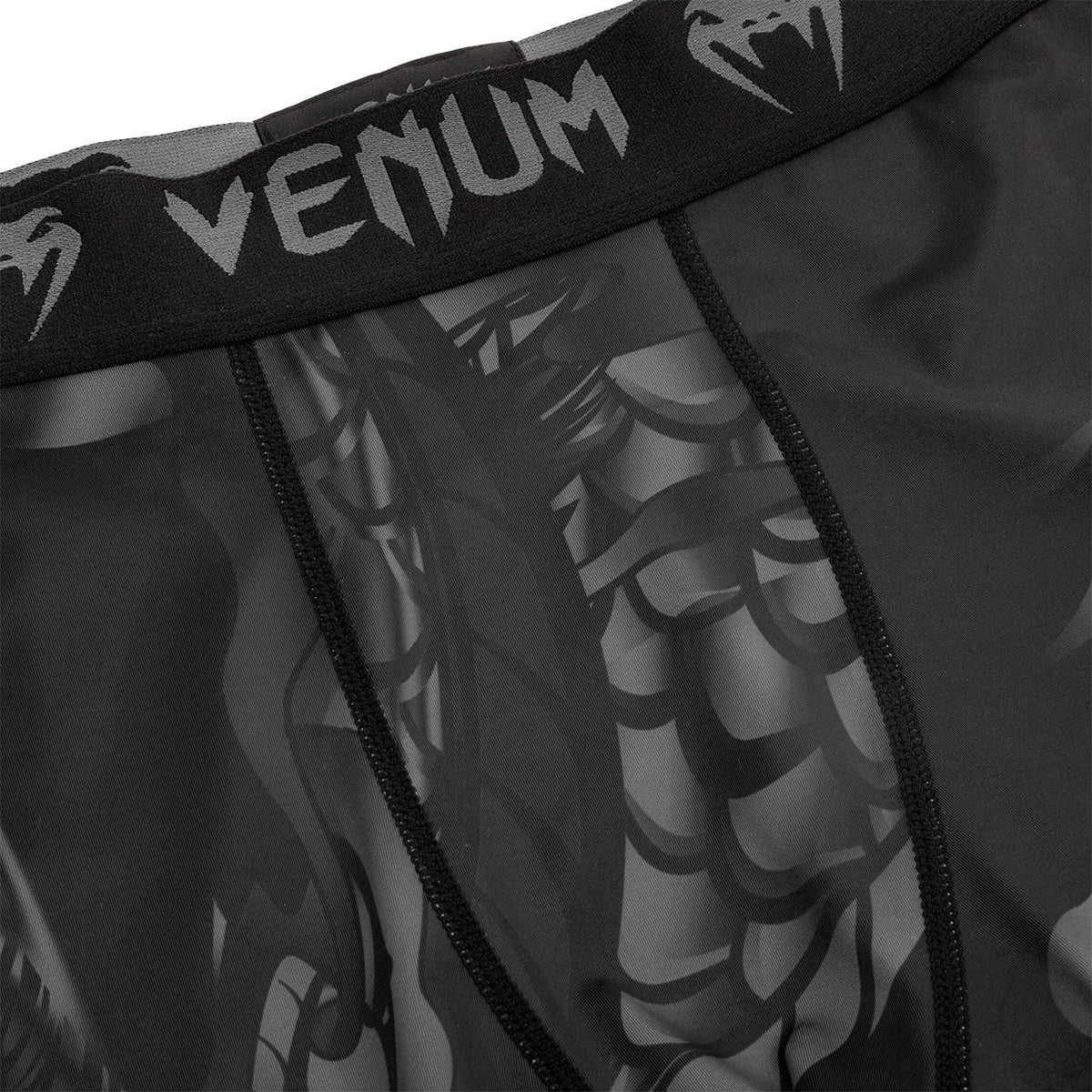 Venum Dragon's Flight Compression Spats - Black/Black - Forza Sports