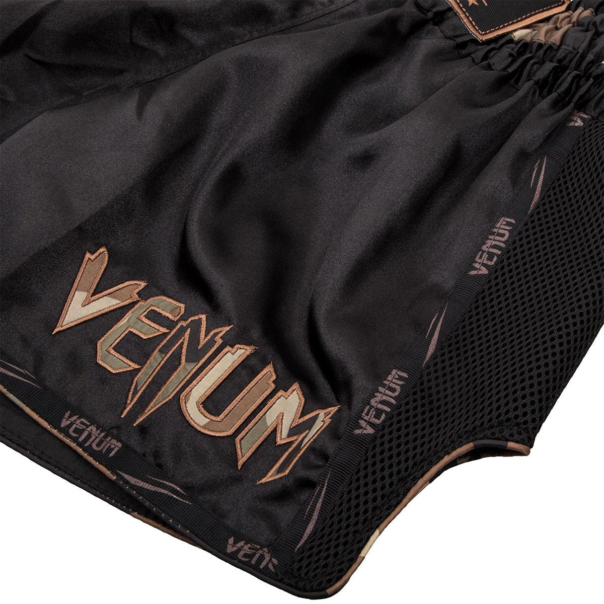 Venum Giant Lightweight Muay Thai Shorts - Black/Forest Camo - Forza Sports
