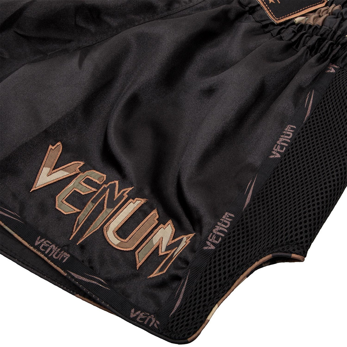 Venum Giant Lightweight Muay Thai Shorts - Black/Forest Camo Venum
