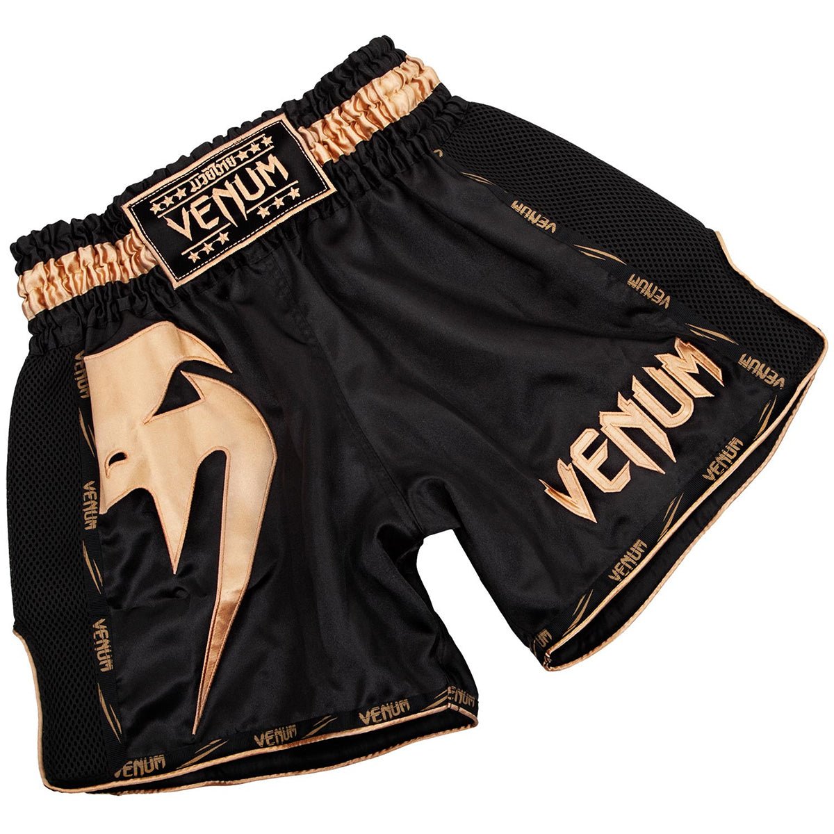 Venum Giant Lightweight Muay Thai Shorts - Black/Gold - Forza Sports